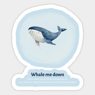 Watercolor Whale - Whale me down Sticker